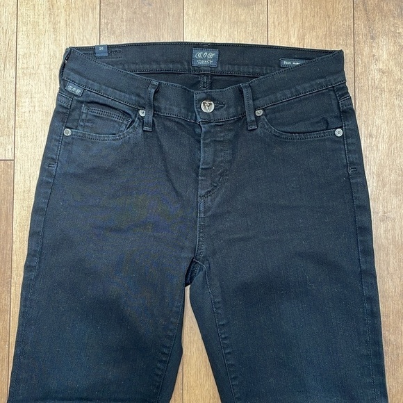 Citizens Of Humanity COH Elson Jeans Medium Rise Straight Leg Black Clean Hem 26 - Picture 5 of 13